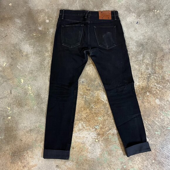 Men's Black Hiroshi Kato "The Pen" Slim Selvedge Jeans Size 30 - Picture 2 of 7